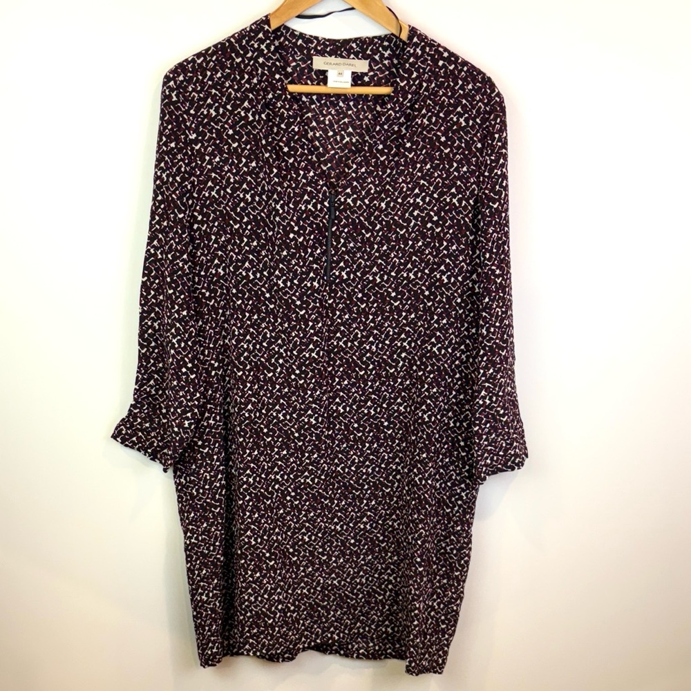 Gerard Darel silk Black and White Patterned dress size 12 ( FR 44)